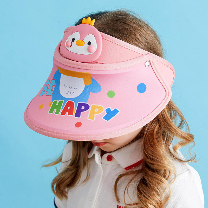 夏季新款儿童防蚊空顶帽 大帽檐宝宝遮阳帽 可调节中大童太阳帽