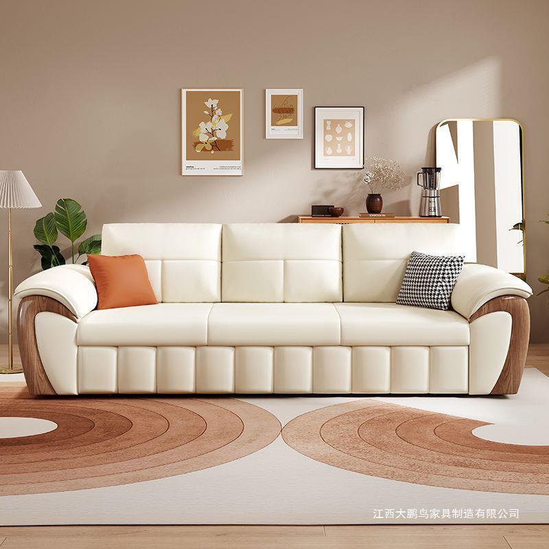 小户型沙发床皮多功能猫抓折叠储物一体坐卧两用客厅亚马逊外贸