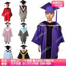 儿童毕业服幼儿园博士服学士服毕业服合唱团演出服小学生拍照礼服