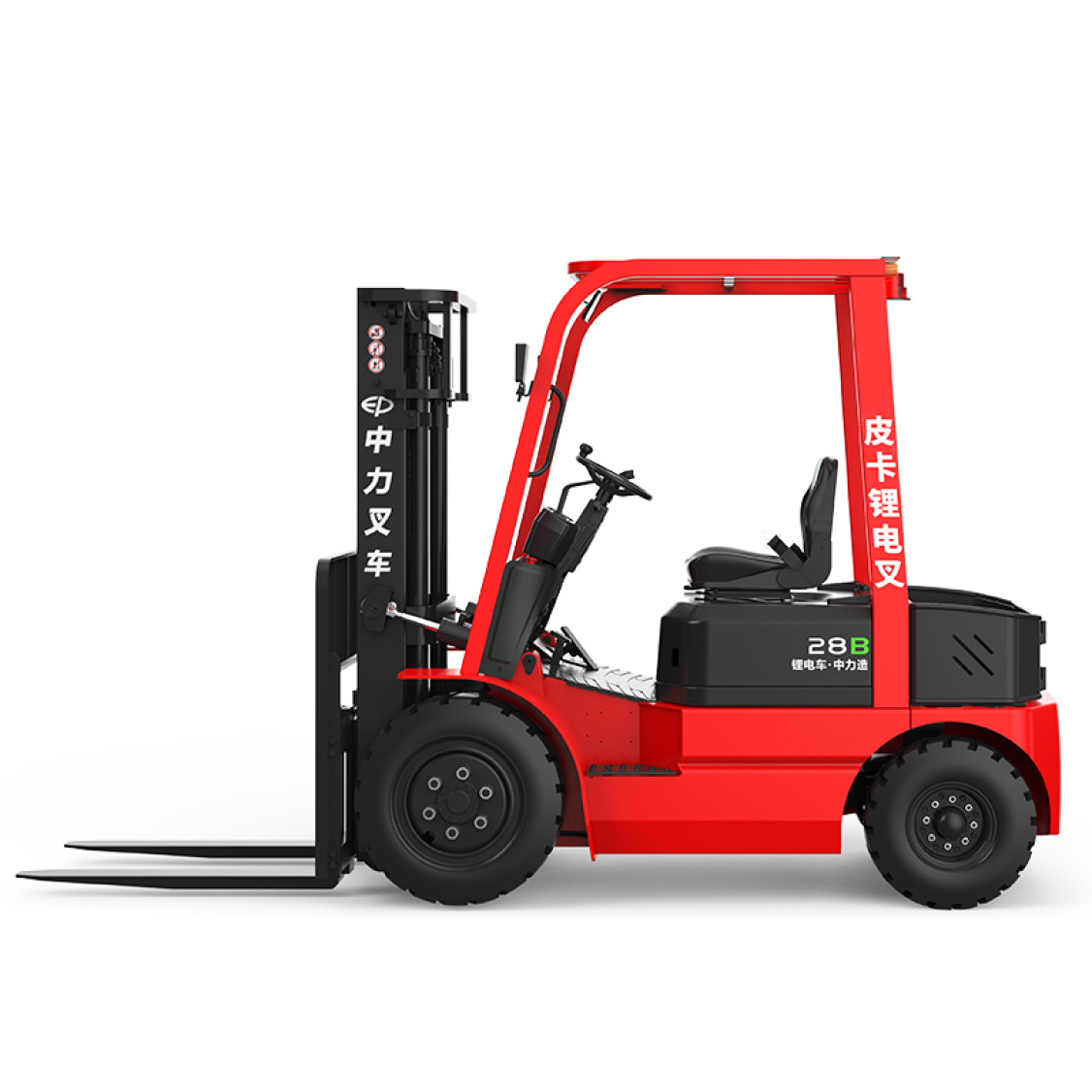 中力新品2.8吨锂电电动叉车efx281b 升级皮卡锂电叉车 动力强劲