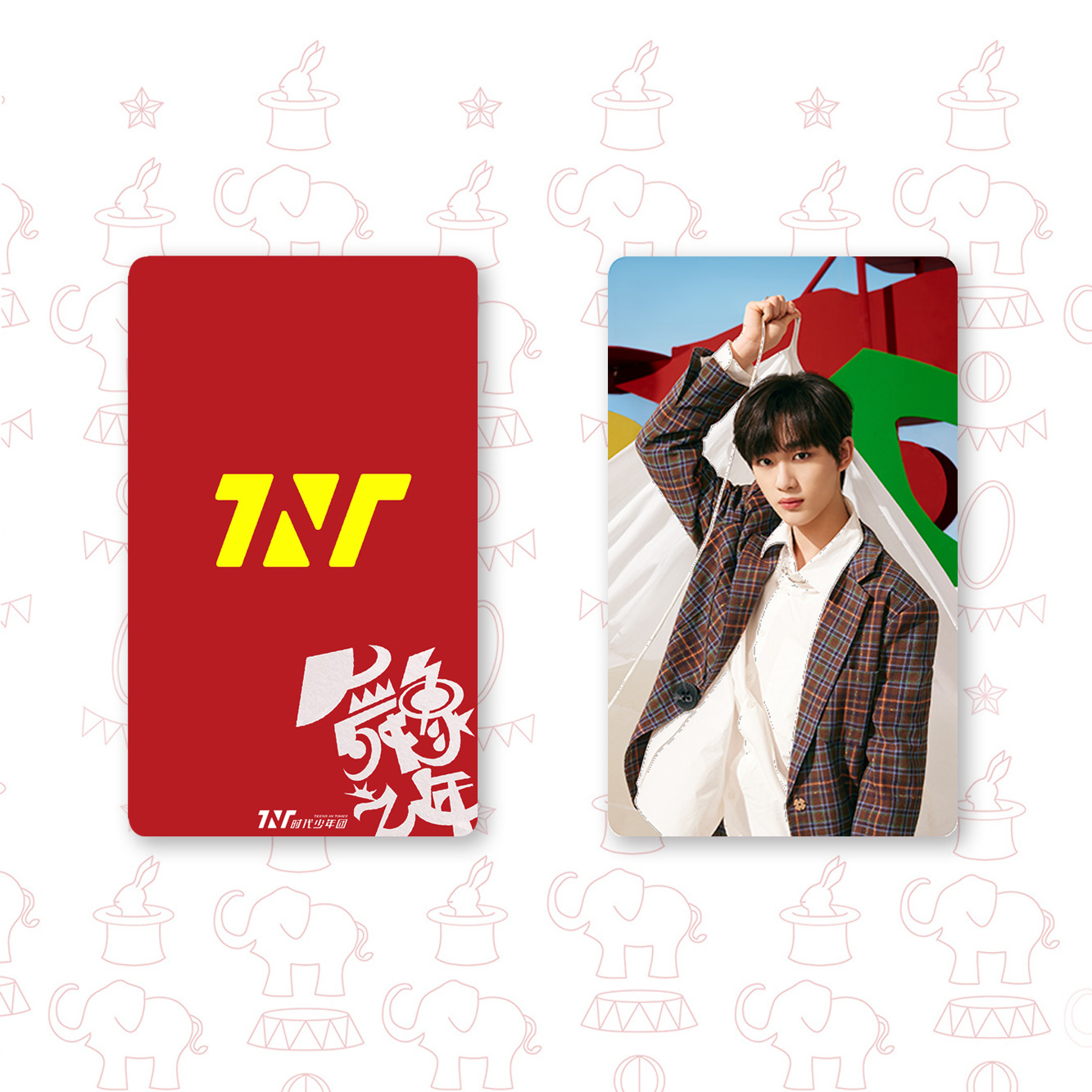 tnt时代少年团周边pvc珠光小卡马嘉祺丁程鑫舞象之年同款收藏卡片