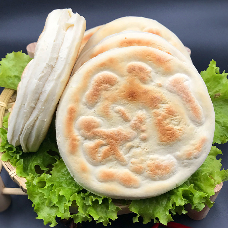 甘肃特产馍馍手工白吉饼陕西肉夹馍白饼子锅盔馍早餐烤饼烧饼小吃