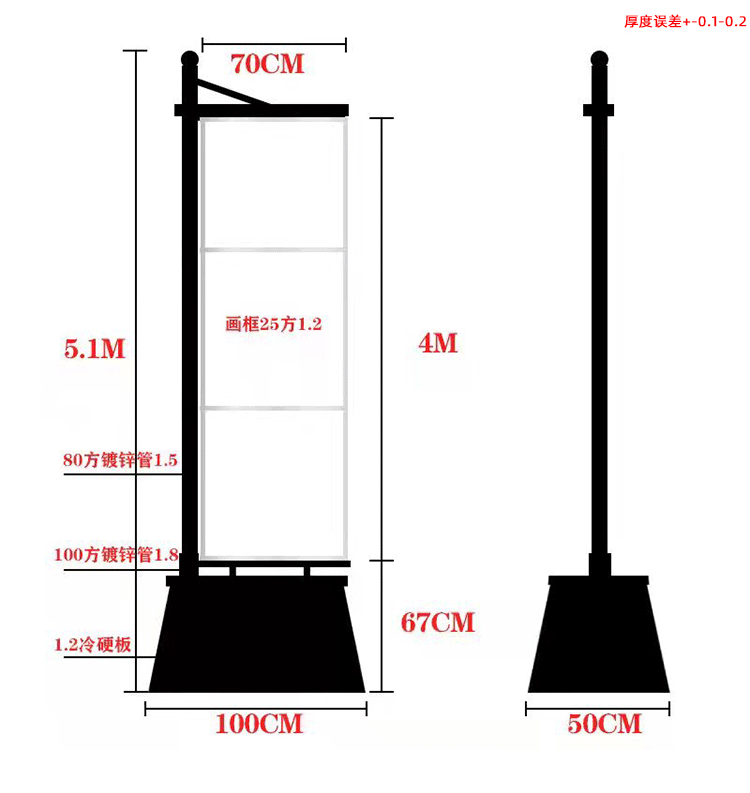 双面户外注沙铁质楼盘欧式房地产售楼处广告罗马道旗3米5米发光