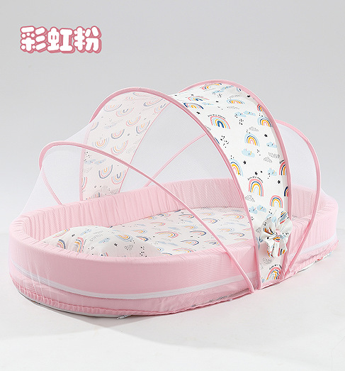 Cotton Babies' Mosquito Net Foldable Sponge Floor Thickened Anti-Insect Mosquito Sleeping Tent Babies' Bed Bed in Bed Mosquito Net