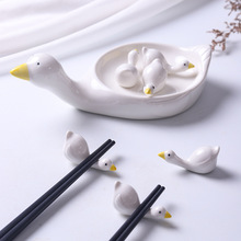 欧式筷托陶瓷筷子架托全套家用餐具水鸭子筷架托筷枕筷搁套装批发