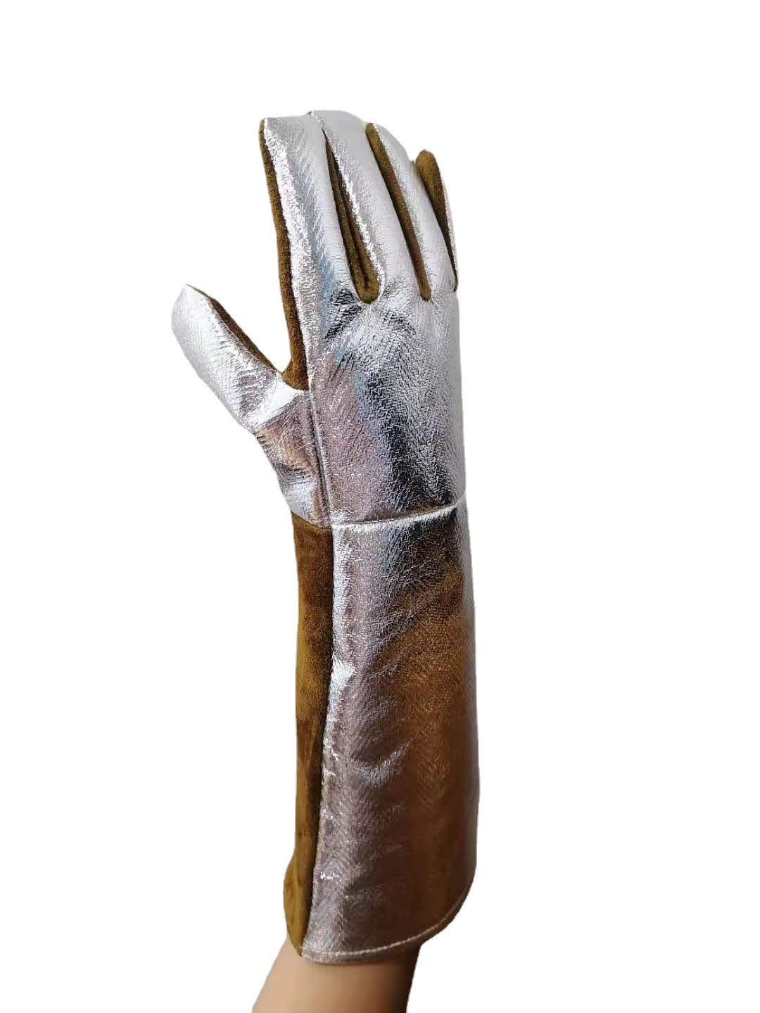 耐高温防护手套锅炉重工业电焊防火线制手背耐1000度灼伤绒布内里