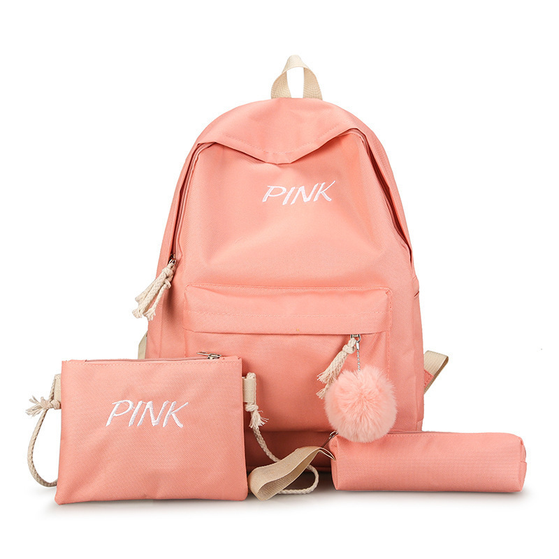 Three-Piece Backpack New Korean Style Backpack Fashion Elementary and Middle School Student Schoolbags Large Capacity Men's and Women's Travel Bag