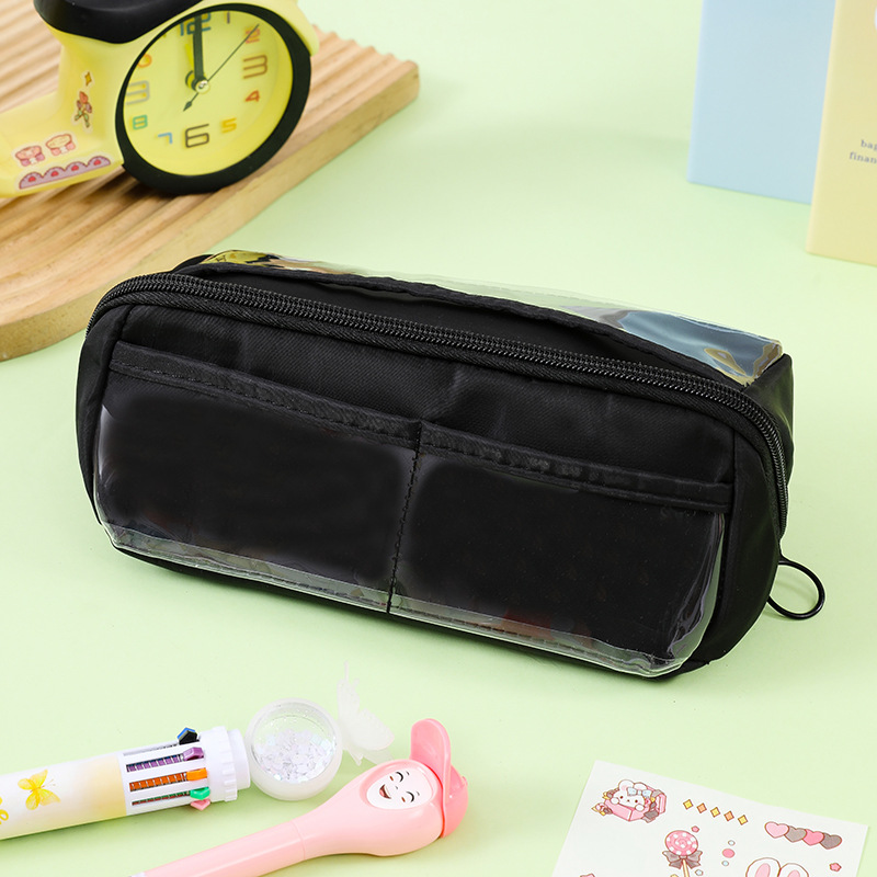 10-Layer Prism Transparent Pencil Case Ins Japanese Large Capacity Junior High School Boys and Girls Simple High-Looking Pencil Box