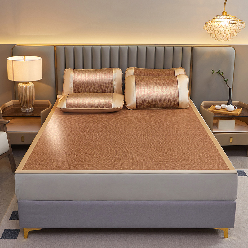 2024新款直角藤席三件套单人双人夏季空调席子凉席实体批发代发批