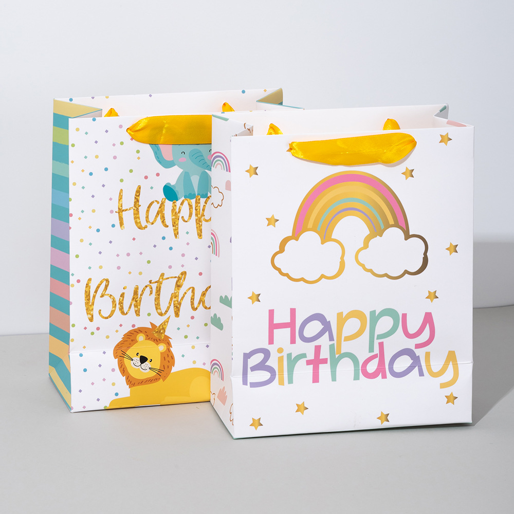 包邮圣诞生日礼品纸袋包装袋批发礼品袋现货卡通伴手礼包装纸袋