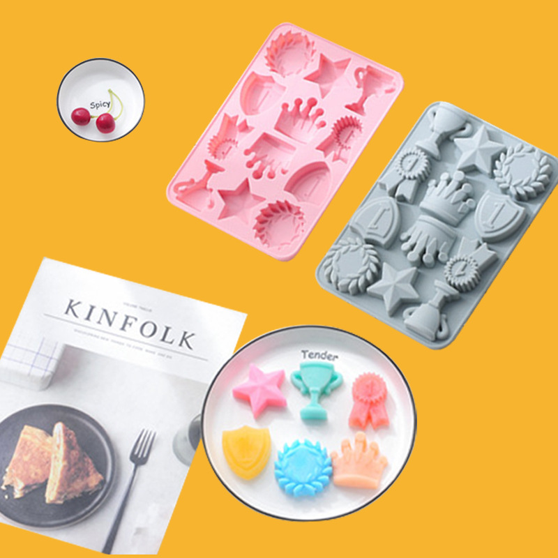 spot 12-piece trophy crown baking mold handmade diy silicone cake mold ice cube chocolate epoxy mold