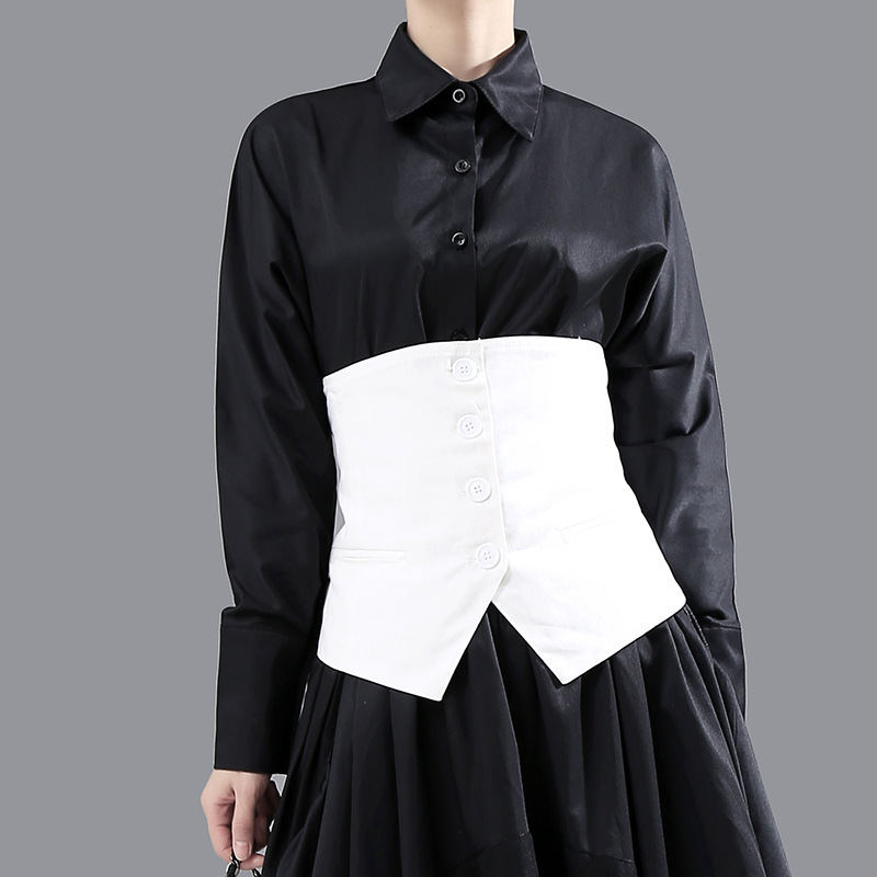 2020秋冬新款原创女装收腰修身束腰欧美时髦马甲女5914