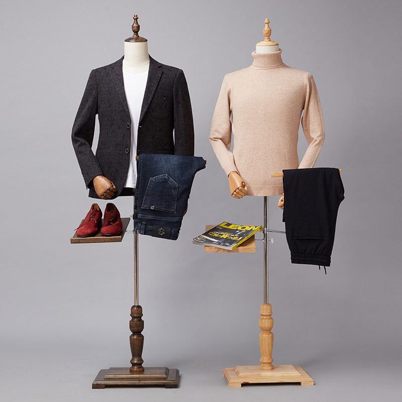 服装男模特道具西装西服拍照展示架半身包布假人台橱窗陈列模特架