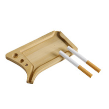 竹木制卷烟盘雪茄摆盘小号烟具托盘家用客厅桌面办公室手卷操作盘
