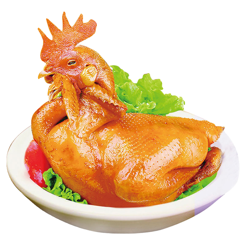 【】德州产扒鸡山东特产五香手烧鸡牌500克年货-阿里巴巴