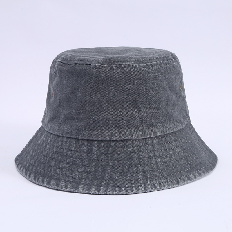 Europe and America Cross Border Worn Looking Washed-out Bucket Hat Cowboy Hat Female Sun Protection Sun Hat Sports Casual Versatile