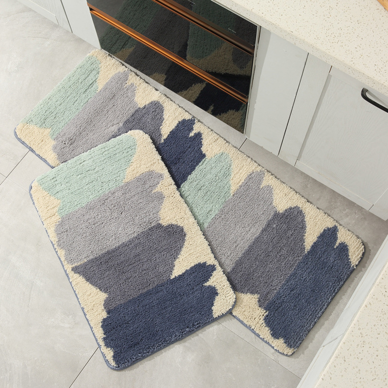 Kitchen Floor Mat Long Rug Absorbent Oil-Proof Non-Slip Mat Household Foot Mat Full Door Mat Door Mat Machine Washable