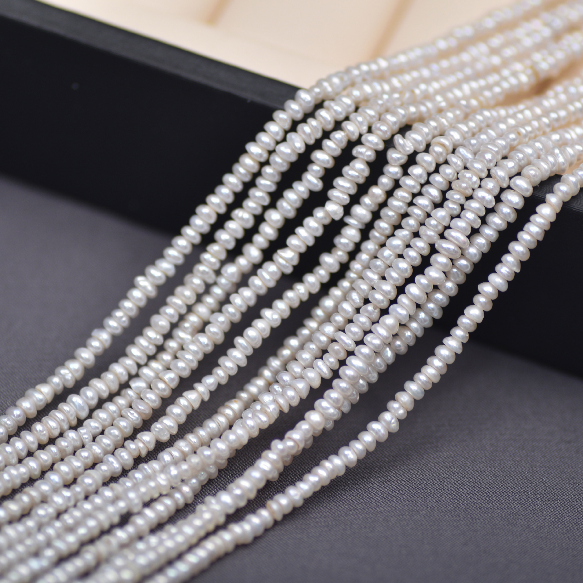 5mm扁珠小珍珠天然淡水真珍珠散珠diy锁骨链饰品配件-阿里巴巴