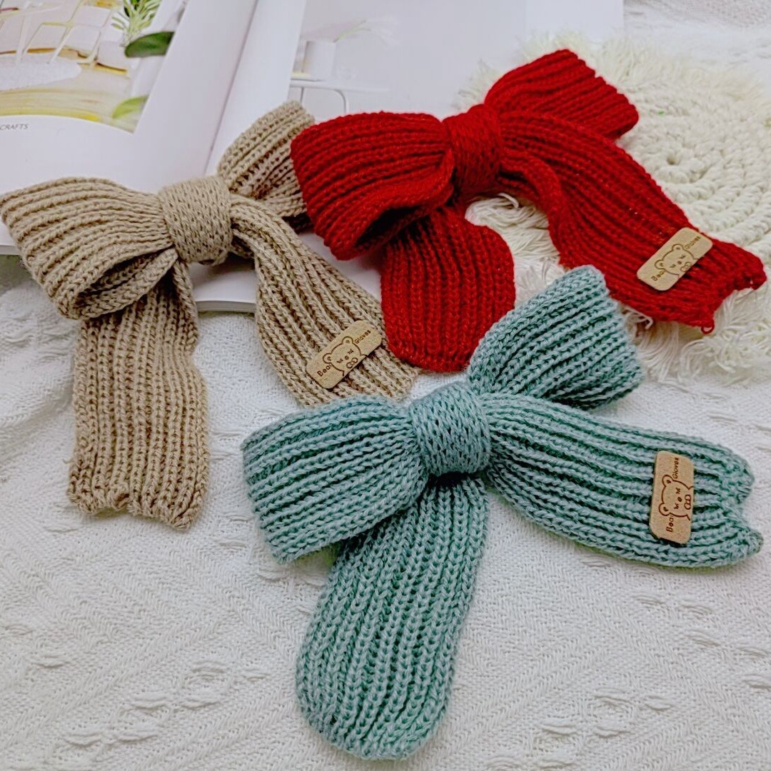 毛线手工蝴蝶结