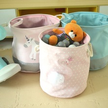 玩具收纳桶布艺大容量收纳筐宝宝放脏衣服篮篓卡通儿童娃娃整理箱