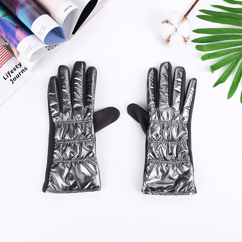 New Autumn and Winter Gloves Women's Riding Gloves Micro Velvet Warm Gloves Fashion Non-slip Gloves Cotton Gloves