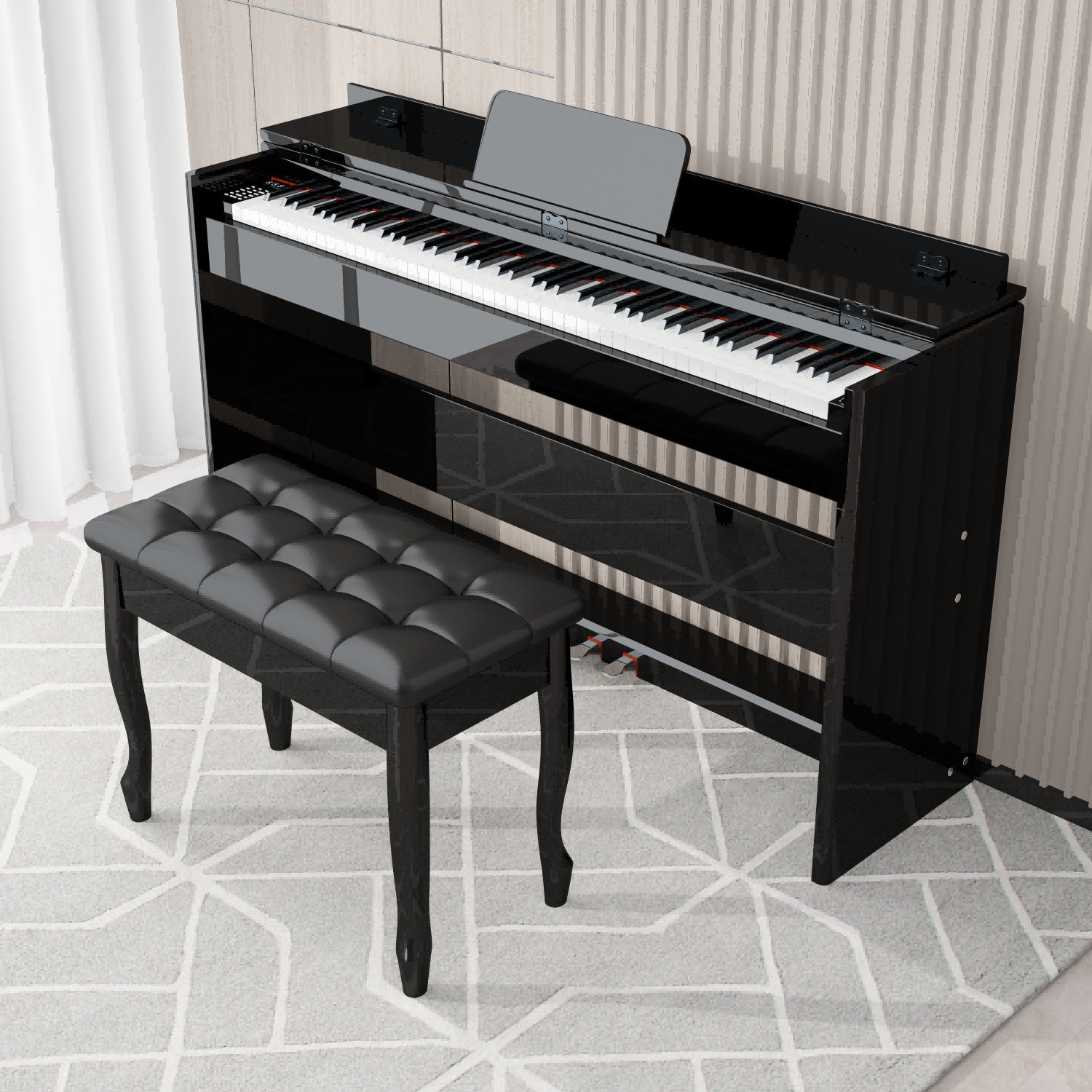 电钢琴88键重锤电钢立式钢琴音色手感专业级电子琴-阿里巴巴