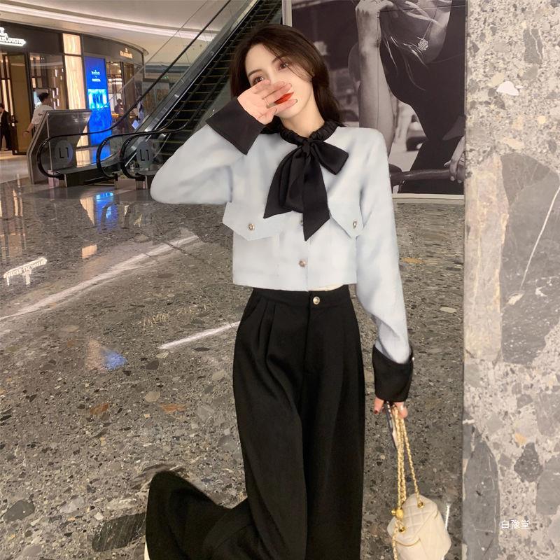 小香风套装女2023秋冬新款时尚气质名媛感小众设计显瘦两件套