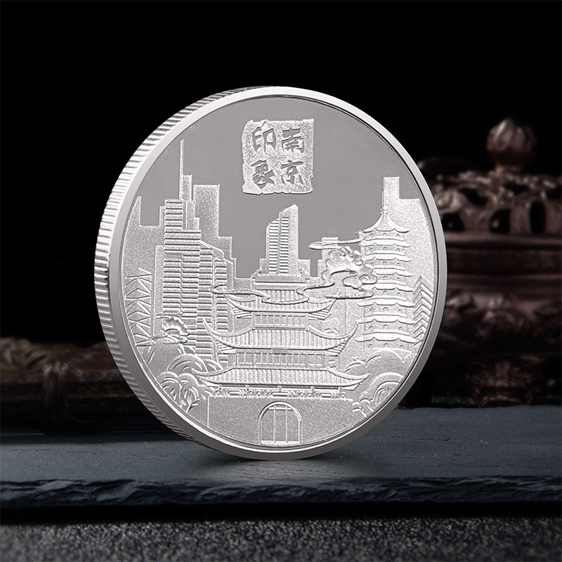 新款 南京旅游景区纪念币5a景区夫子庙纪念章金属徽章制作小礼品