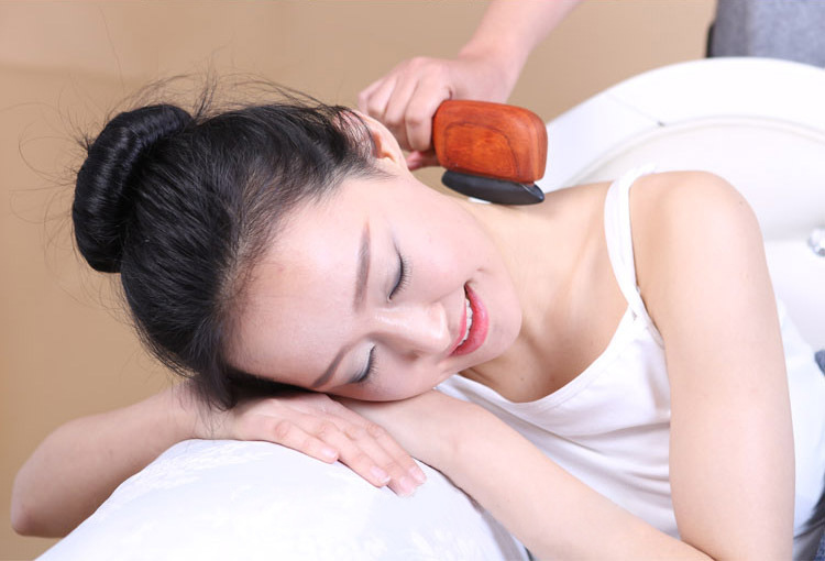 砭石电热刮痧板刮痧刀温灸热敷温 电动拨筋肩颈背部经络 五行康