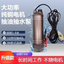 大功率抽柴油泵 水泵 12V24V220伏抽油神器加油机电动油抽子小型