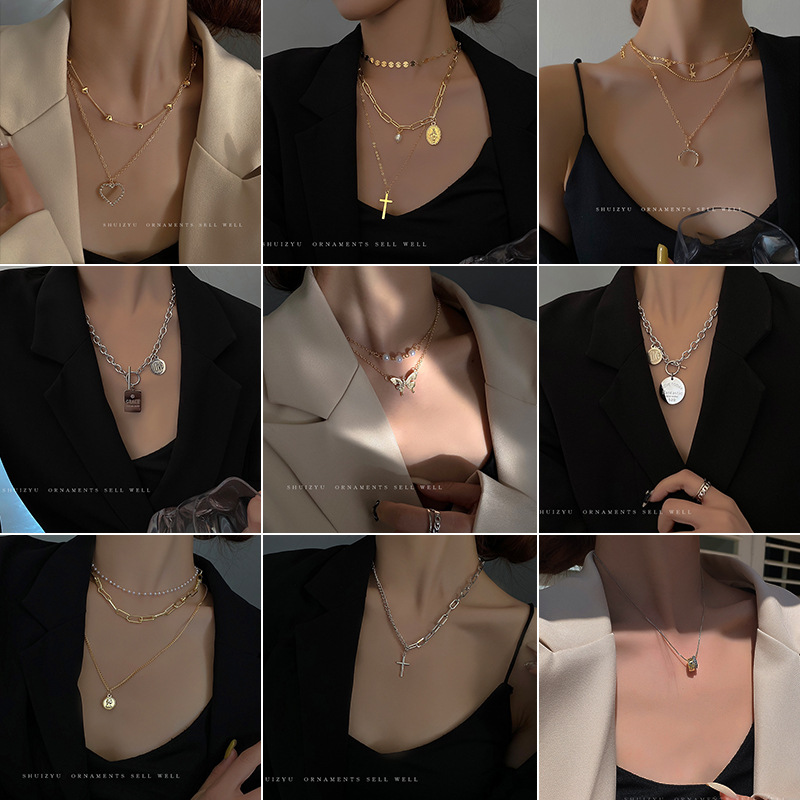 Necklace Temperamental Minority 2023 New Women's Clavicle Chain Niche Design Ins Style Simple Cold Style Accessories