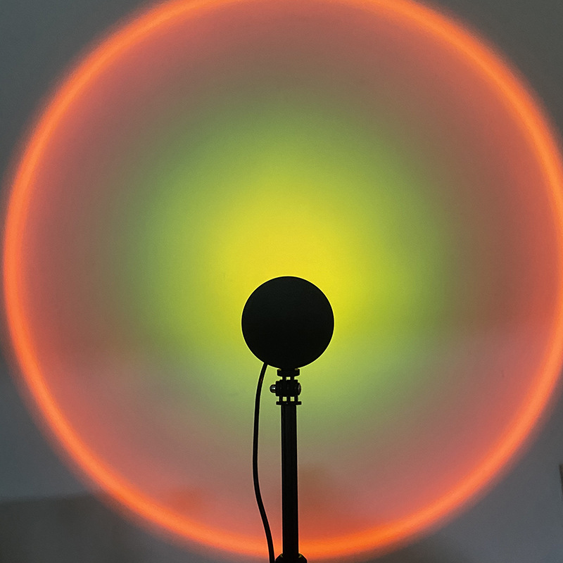 创意夕阳红落日灯卧室床头拍摄投影夕阳灯网红直播背景氛围日落灯