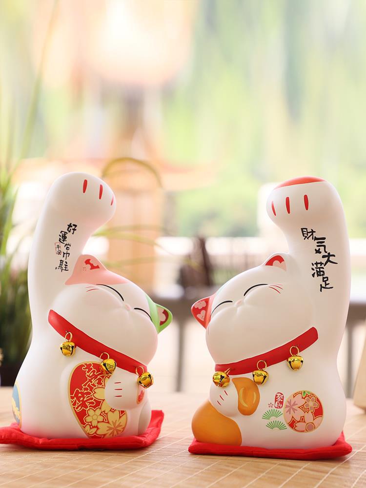 金石工坊创意礼品招财猫摆件存钱办公室闺蜜儿童礼物情侣一对纪念
