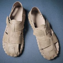 越南橡胶包头凉鞋男士潮流休闲沙滩鞋2022新男款开车专用皮凉拖鞋