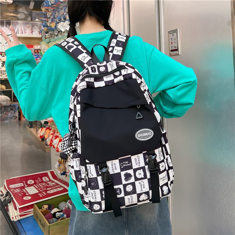 Korean Harajuku Ins Schoolbag Female Middle School Student Middle School Students Backpack Simple Mori Fashion Backpack