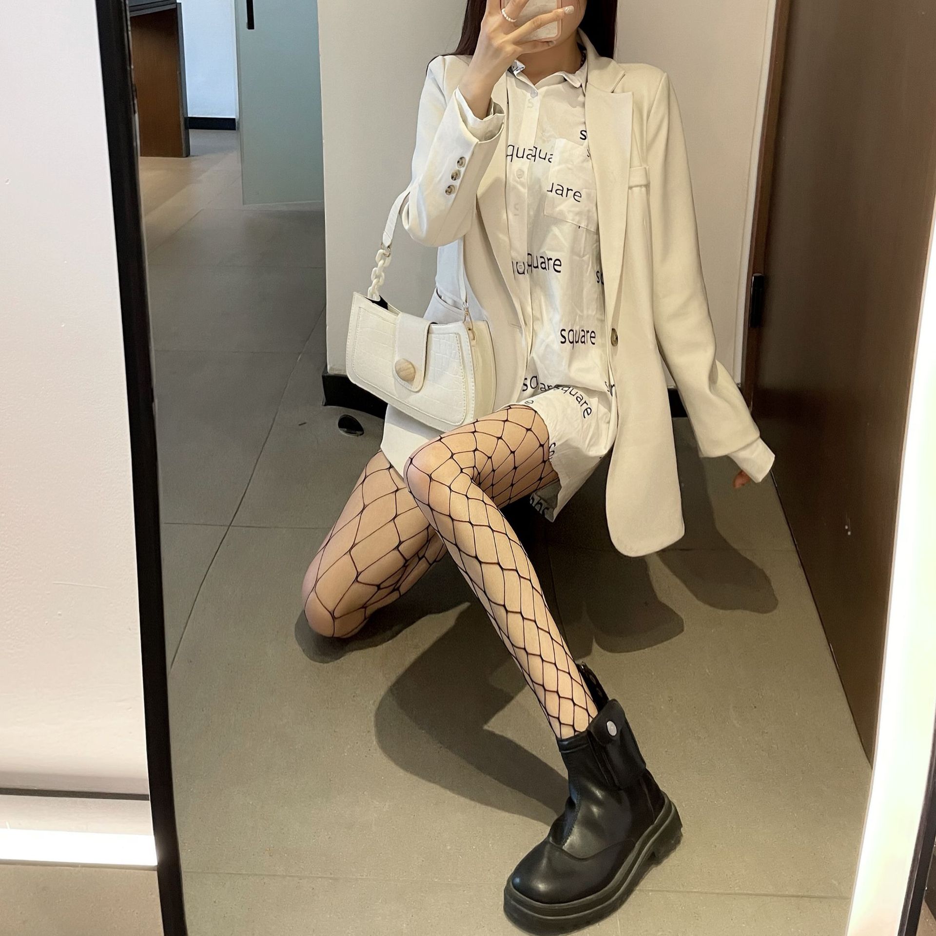 ins性感渔网袜连裤袜 情趣丝袜连体免脱开档大网袜工厂现货批发