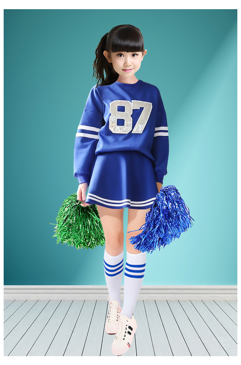 儿童成人啦啦操啦啦队服装男女演出服舞蹈服健美操表演服套装