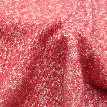 银丝粗针毛圈布服装面料棉银丝银金葱粗针卫衣布法式法国大毛圈布