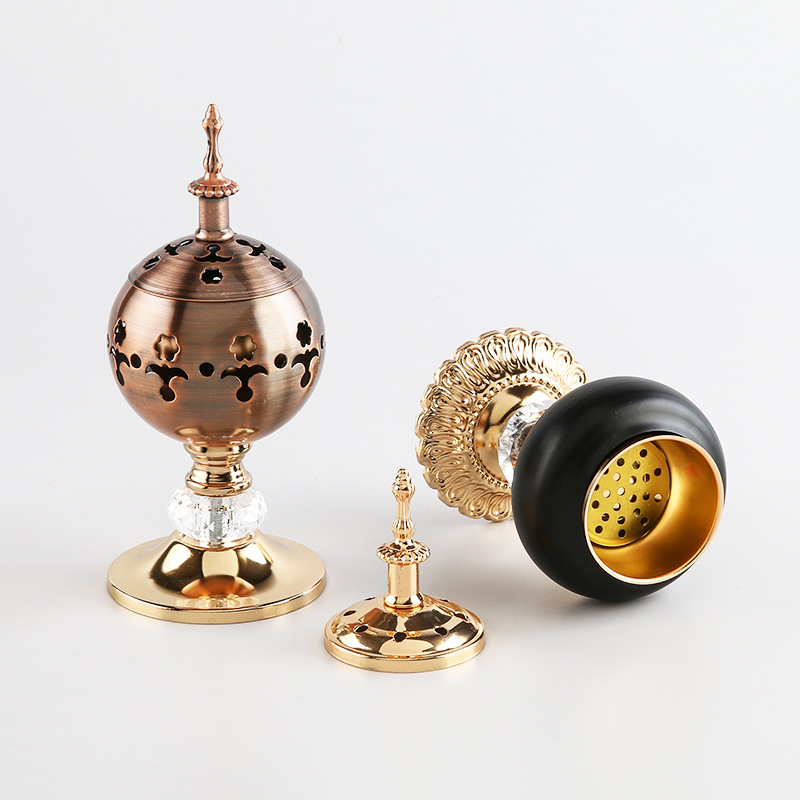 简约欧美跨境电商热销香炉镂空铁艺金属摆件家用香薰炉批发