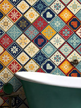 厨房防油卫生间防水地贴浴室防滑地砖瓷砖贴纸自粘地面翻新地板贴