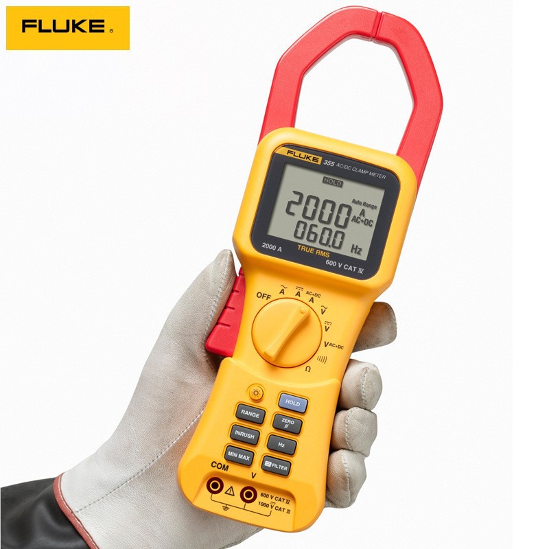 数字万用表fluke福禄克f355大钳口电压电流测量真有效值钳形表