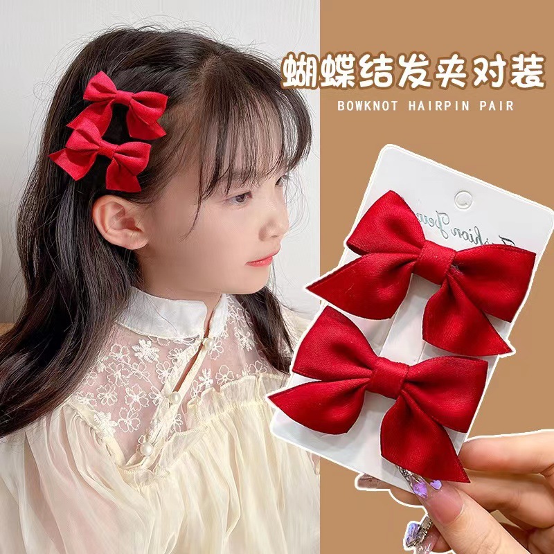 Bow Headdress Children's Barrettes Female Cute Princess Hairpin Korean Girls Jewelry Side Clip Hair Accessories Headdress