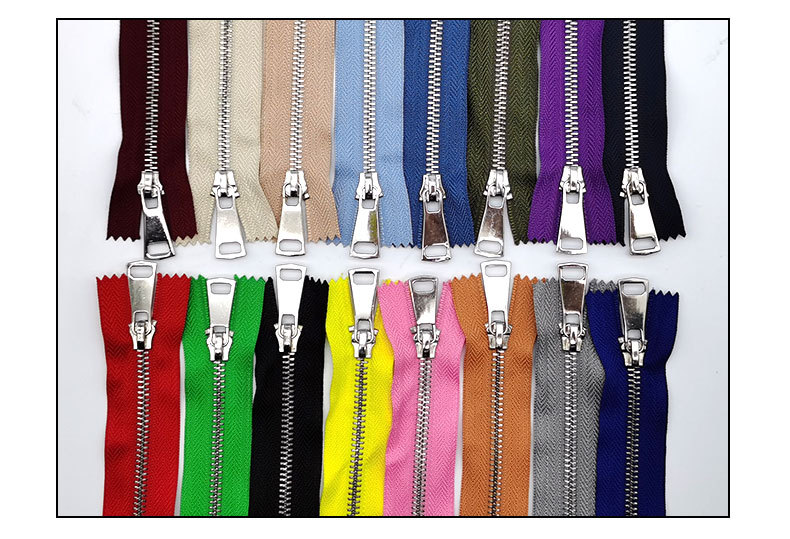 批发5#金属拉链 服装外套长款彩色70cm单拉布边自锁开口拉链现货