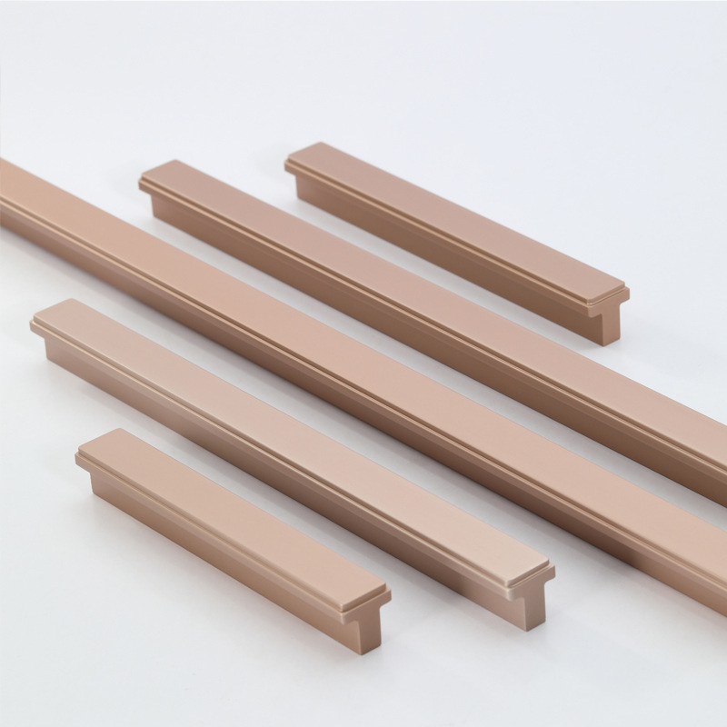 香槟色柜门加长实心拉手衣柜门橱柜抽屉家具柜门把手轻奢铝合金