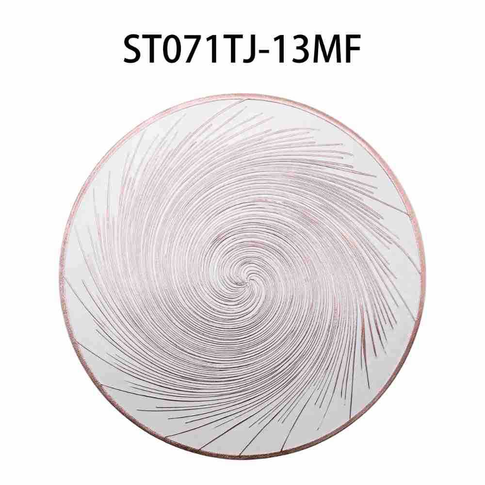 Table Mat Oil-Proof Waterproof Non-Slip Placemat Household Creative round Vortex Pvc Kitchen Coaster