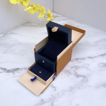 驴家金版项链包装盒 l家通用礼盒黄色全套礼品盒包装珠宝首饰盒