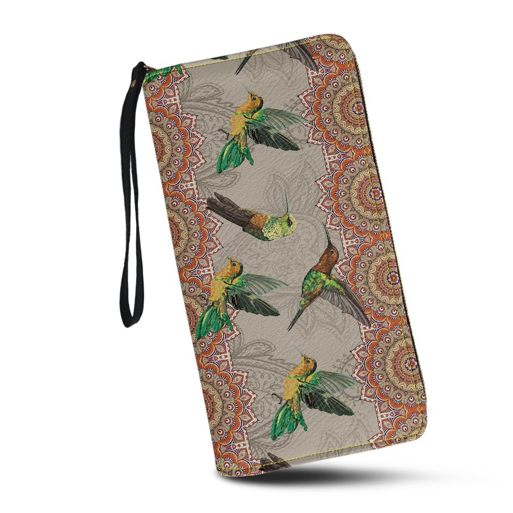 非洲图腾复古民族风女士钱包 手带款purse便捷街头手拿包亚马逊