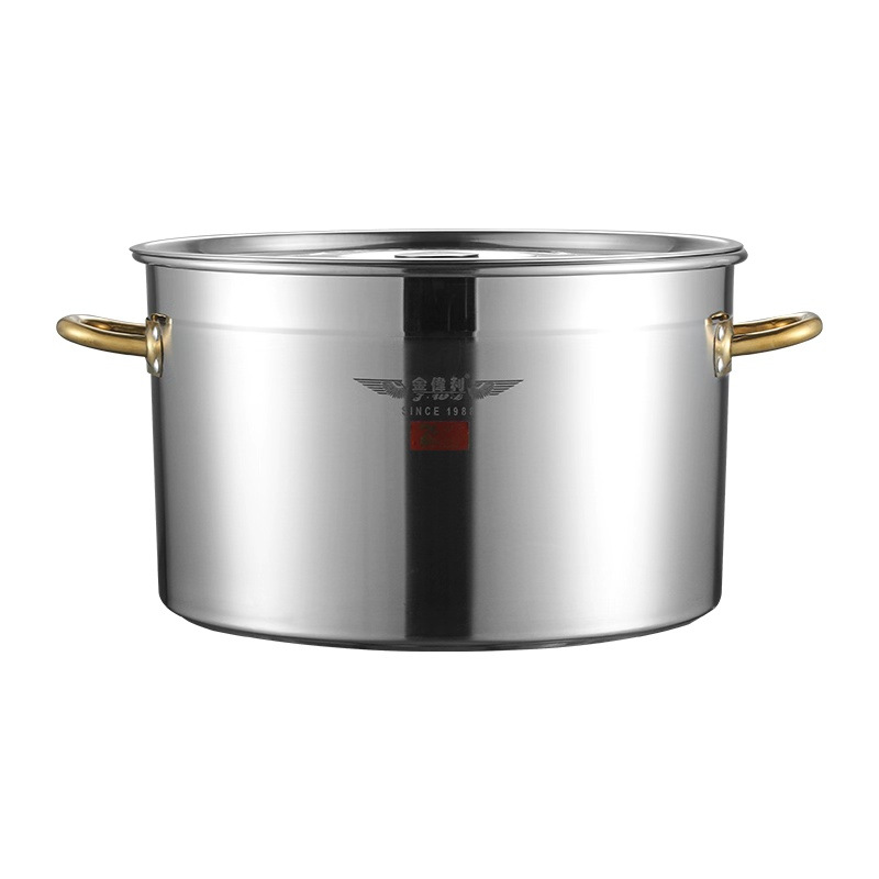 Stainless Steel Soup Bucket Soup Pot Thickened Large Capacity Soup with Lid Grain Bucket Meat Stewed with Soy Sauce and Strained before Serving Barrels Hotel Canteen Factory Direct Sales