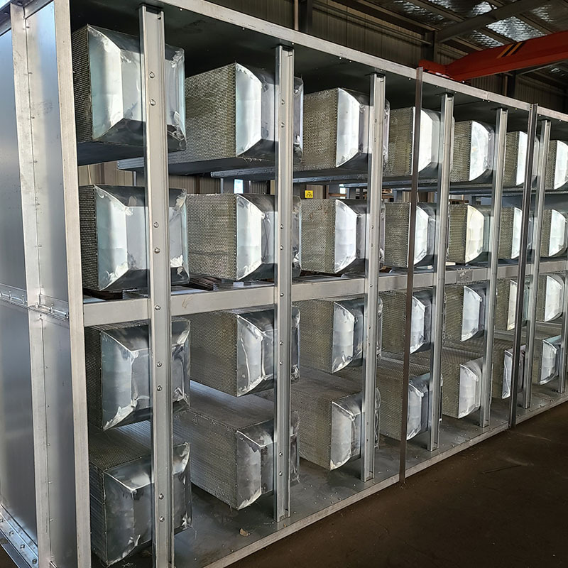 金属外壳矩阵式消声器镀锌板阻性片式消音器宽频片式排风消音器