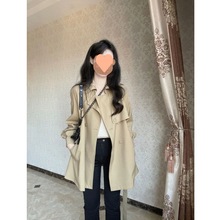 风衣外套女2024年春秋新款大衣小个子短款风日系chic高级感超代发